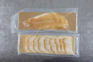 Greenland Halibut fillet Smoked and Sliced 1kg vac - Click Image to Close